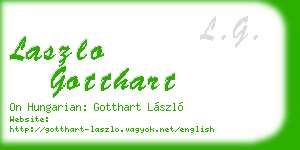 laszlo gotthart business card