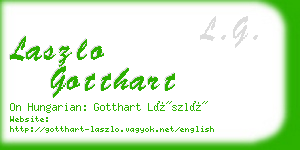 laszlo gotthart business card